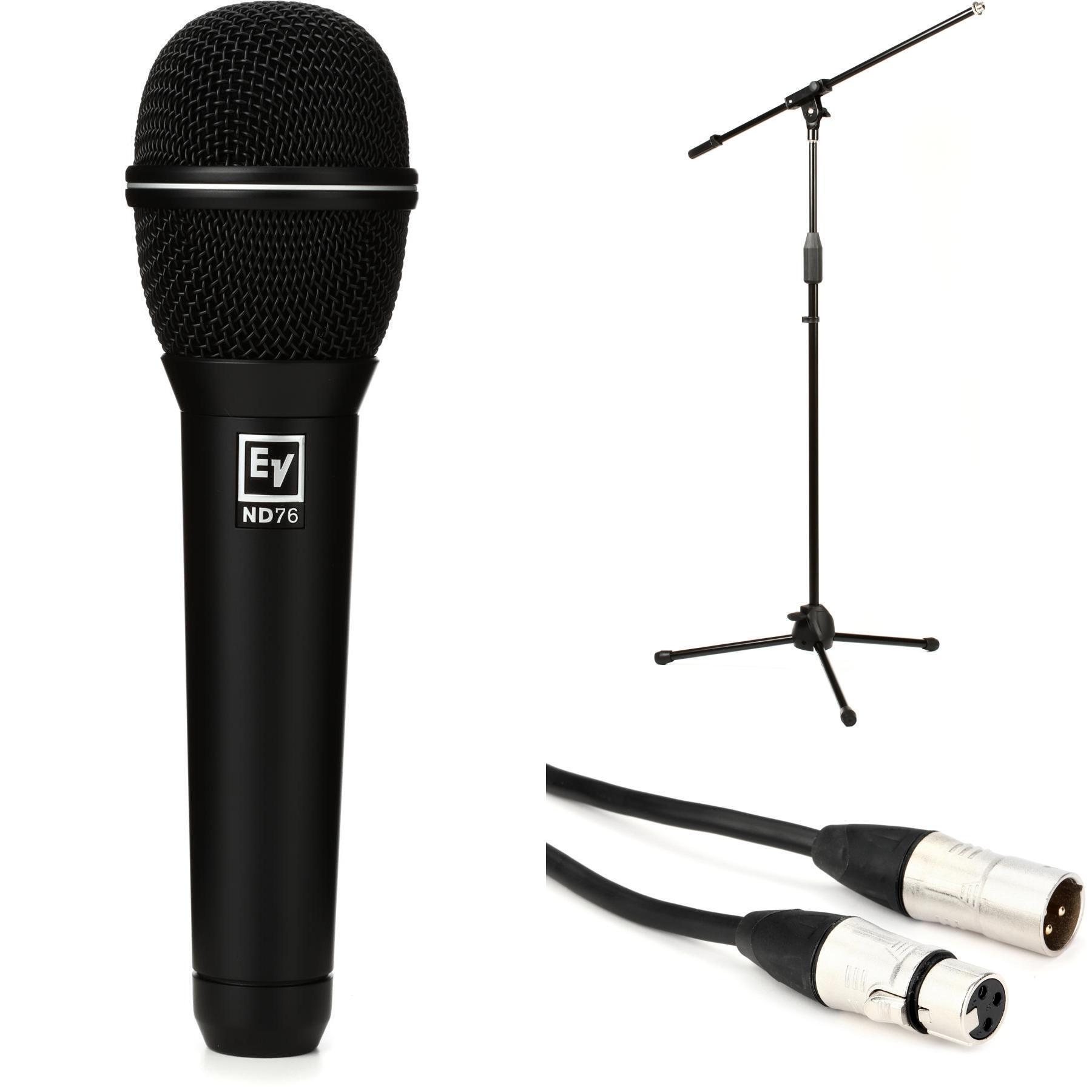Electro-Voice ND76 Cardioid Dynamic Microphone Bundle with Stand