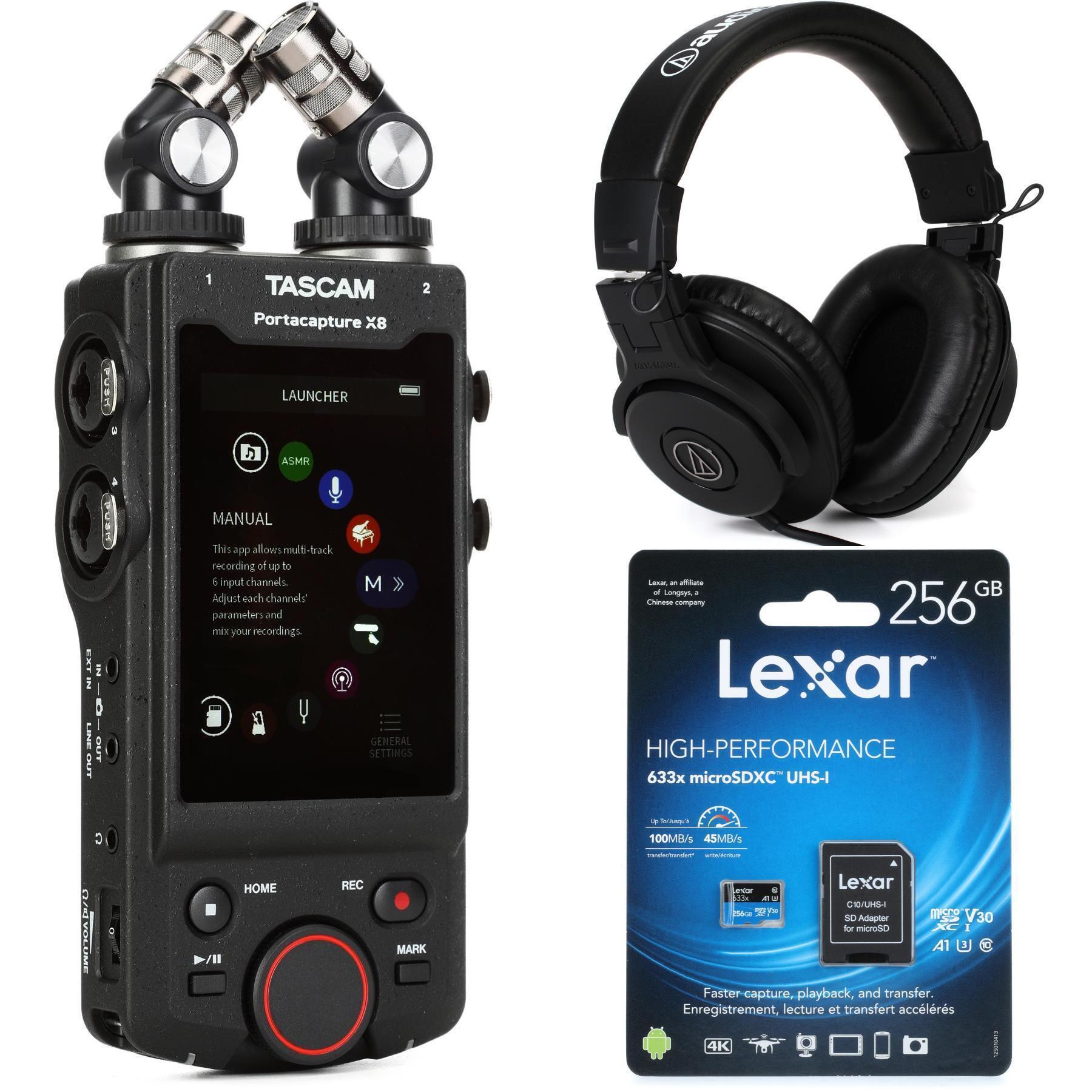 TASCAM Portacapture X8 Portable Podcast Bundle | Sweetwater