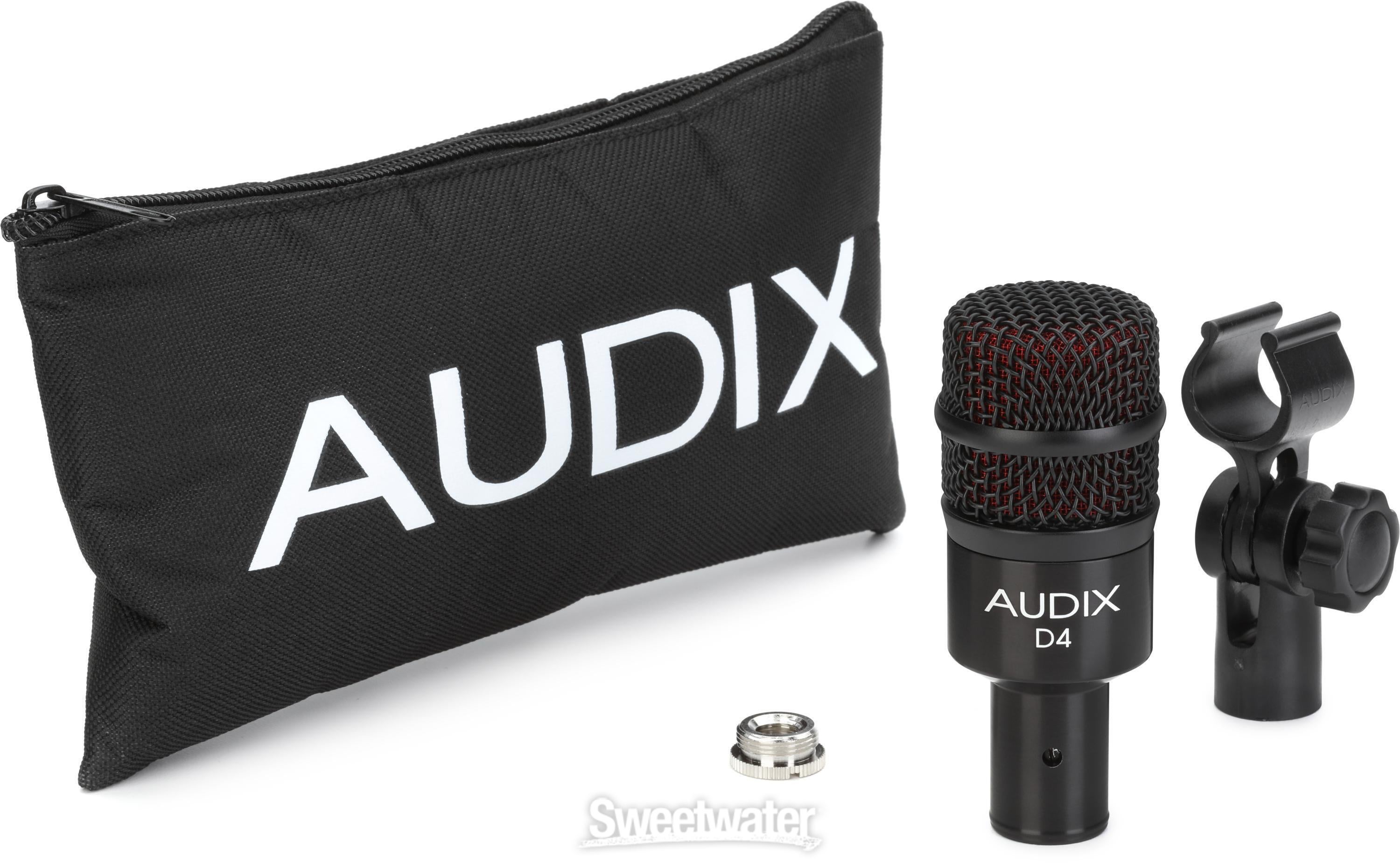 Audix D4 Hypercardioid Dynamic Instrument Microphone | Sweetwater