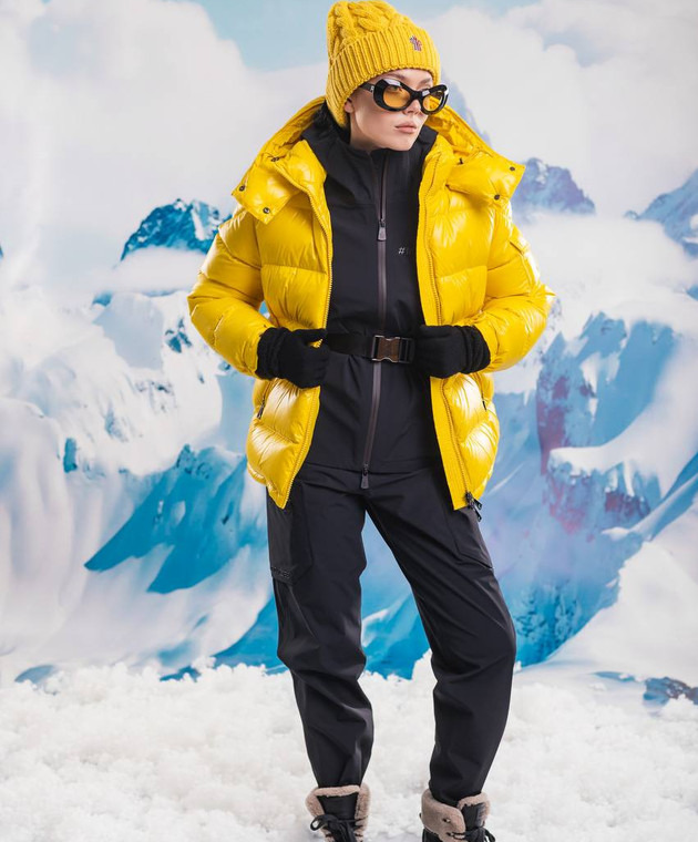 Moncler - Yellow Maire down jacket with logo 1A0014268950 - shop