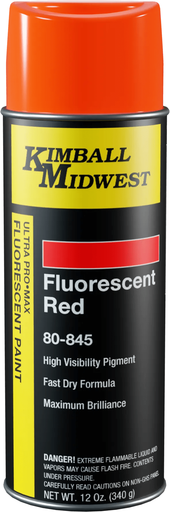 Fluorescent Red Spray Paint - 16 oz. Can - Kimball Midwest