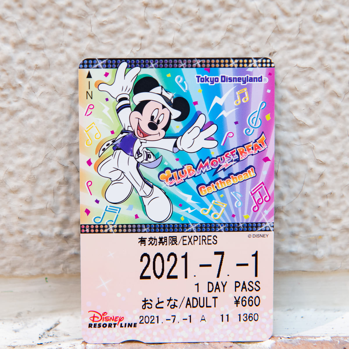 クラブマウスビート」デザイン！ディズニーリゾートライン フリーきっぷ -