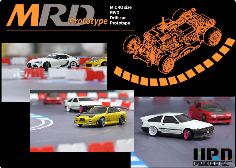 京商 MINI-Z AWD用「MRD Prototype - 2WDドリフト・コンバージョン