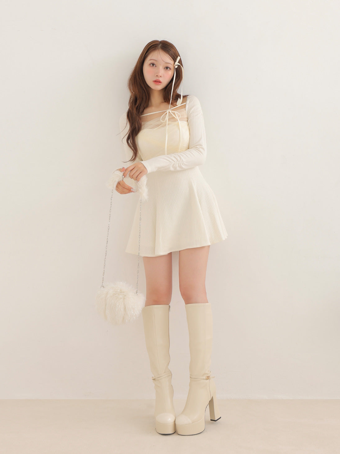 Cross tulle flare mini onepiece(eme10736) – M me eme