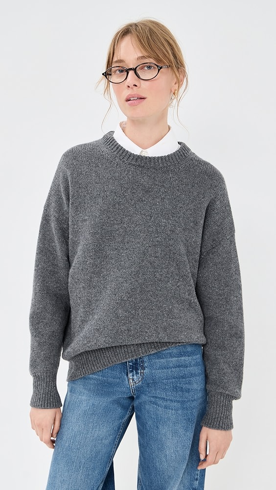 FRAME Oversized Cashmere Crew Pullover | Shopbop