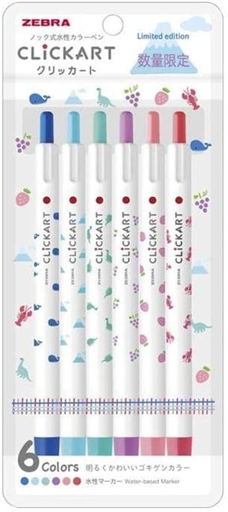 Amazon.co.jp: ゼブラ ノック式水性カラーペン クリッカート ユルカワ