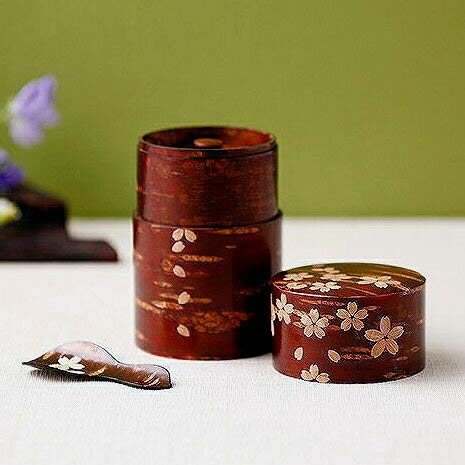 Amazon｜樺細工 桜皮細工 日本製 秋田県指定伝統工芸品 茶筒 ＆ 茶箕