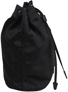 Amazon.com: Prada Black Nylon and Leather Drawstring Pouch 1NA369