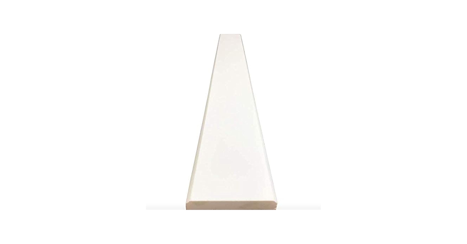 Tenedos Solid White Engineered Marble Threshold Saddle Polished
