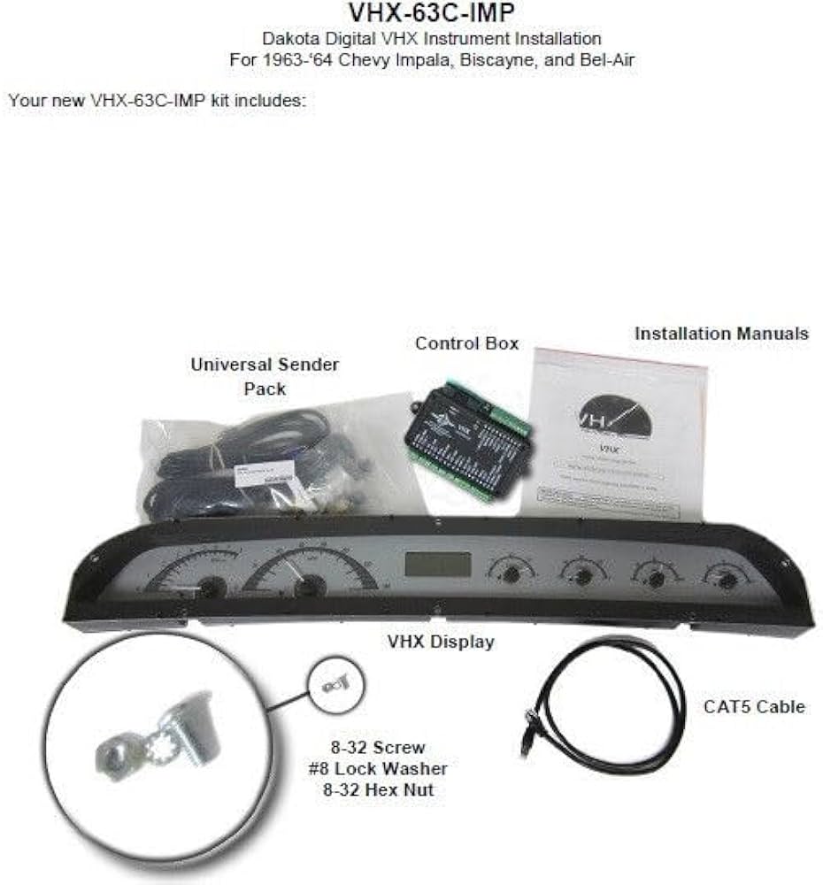 Amazon.co.jp: Dakota Digital VHX-63C-IMP-C-B 1963-64 シボレー