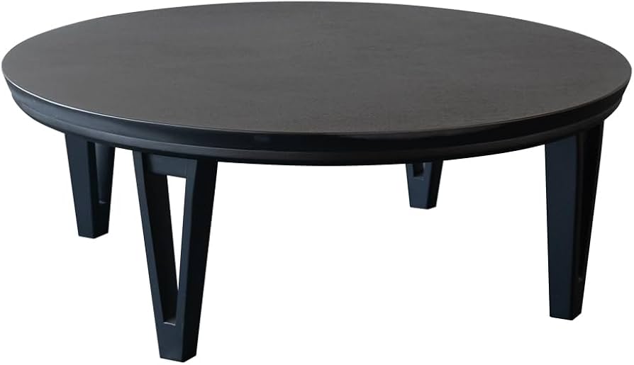 Amazon.co.jp : KEN JAPAN 円形こたつ 105 ブラック 木製 丸型こたつ