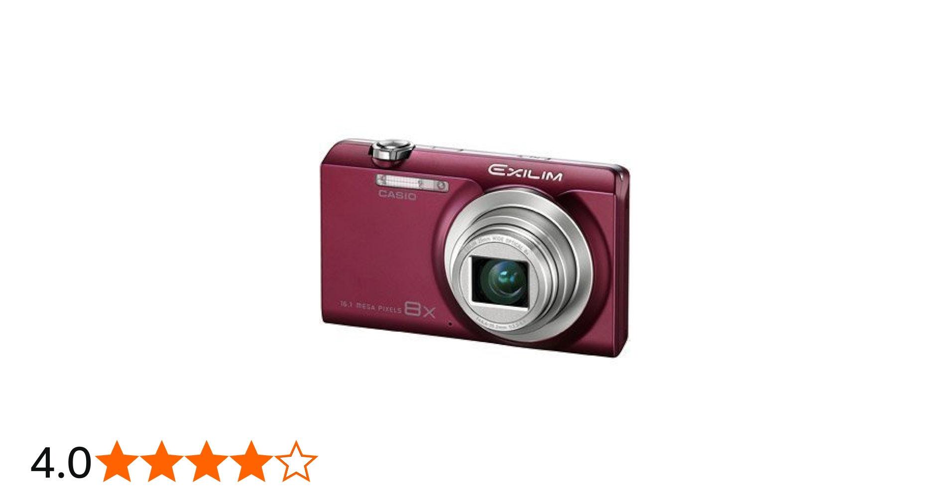 Amazon | CASIO デジタルカメラ EXILIM 1610万画素 8倍 レッド EX