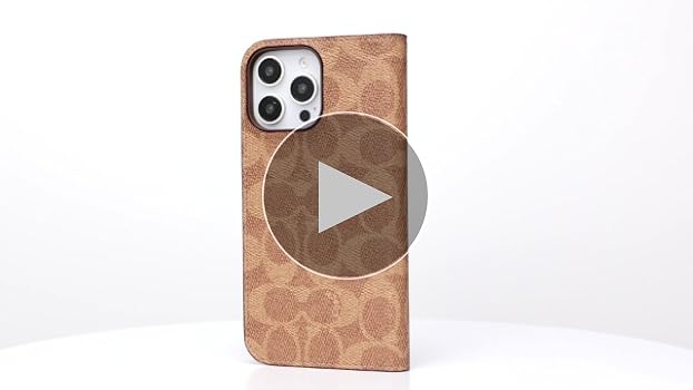 Amazon.com: Coach Signature Canvas Wallet Folio iPhone 16 Pro Case