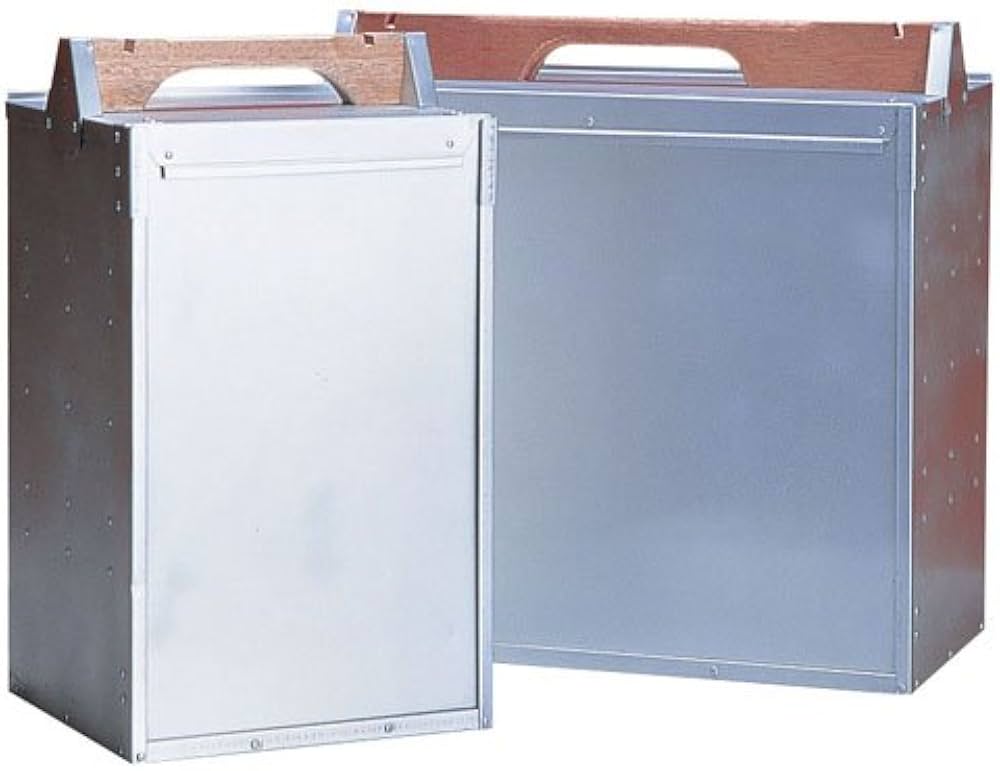 Amazon｜アルミ出前箱(岡持ち) 横5段(10ヶ入) 間口475mm×奥行250mm×高