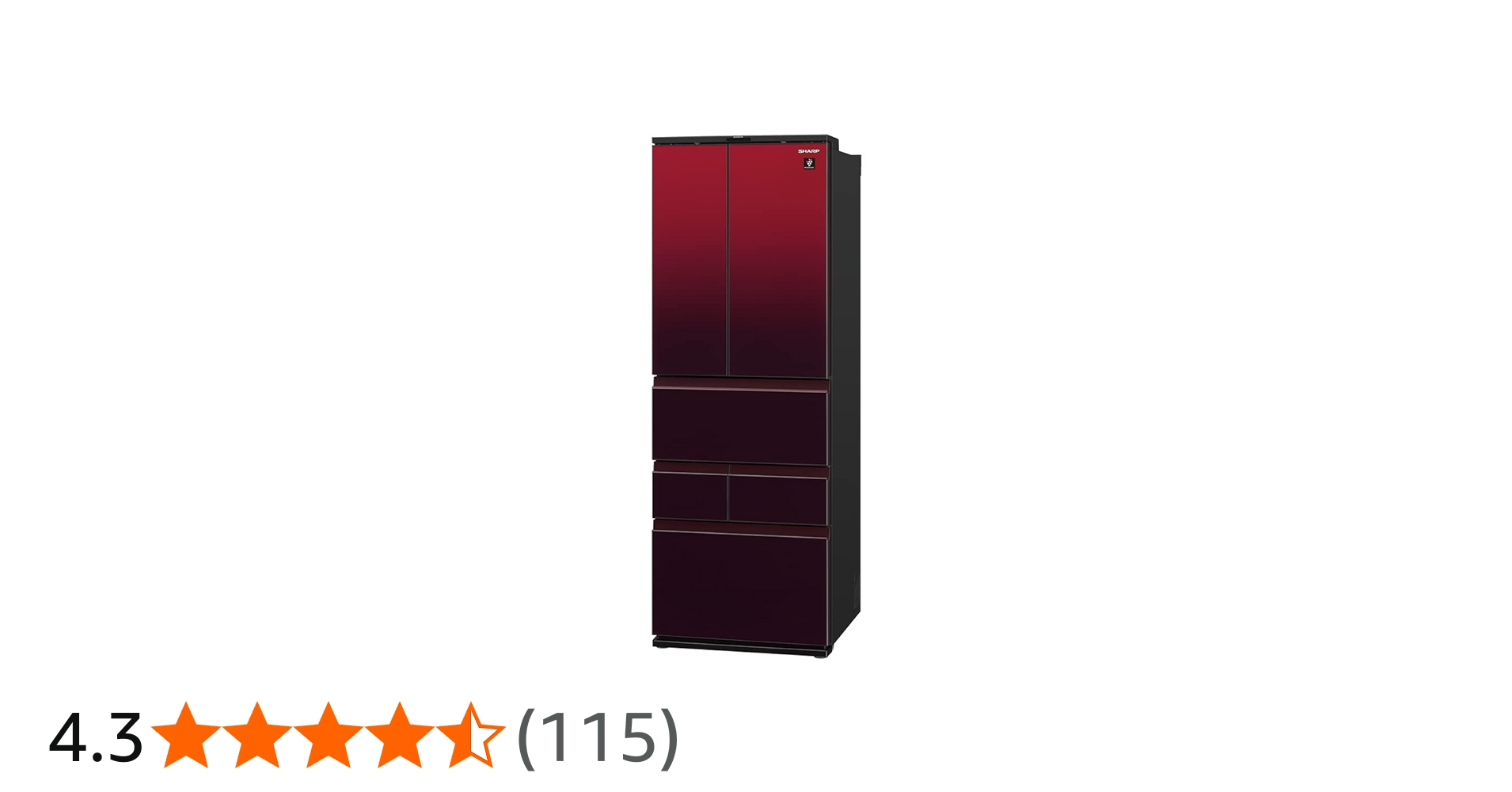 Amazon | シャープ 冷蔵庫 幅65cm 502L 観音開き SJ-GK50J-R