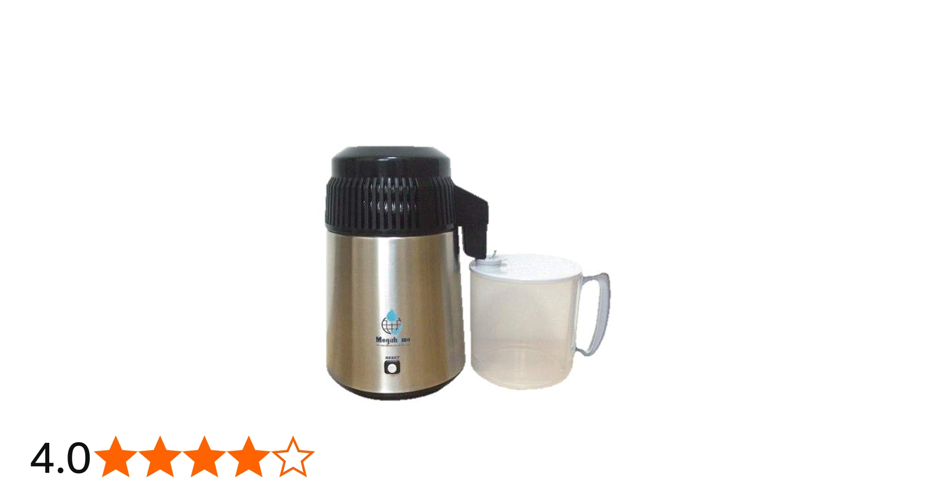 Amazon | 蒸留水器（黒・本体ステンレス） 新型ポリ容器付き 「メガ