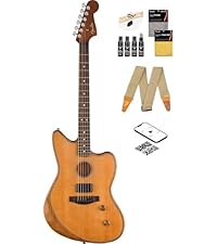 Amazon.com: Fender Acoustasonic Standard Jazzmaster - Aged Natural