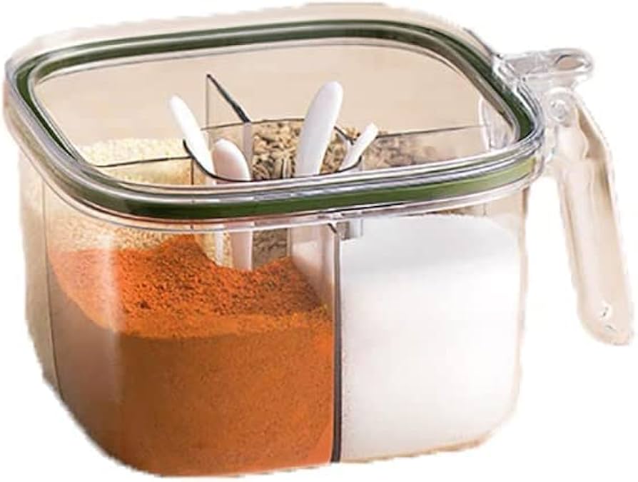 Amazon｜調味料入れ 4つの仕切り 調味料ケース収納 保存容器 調味料