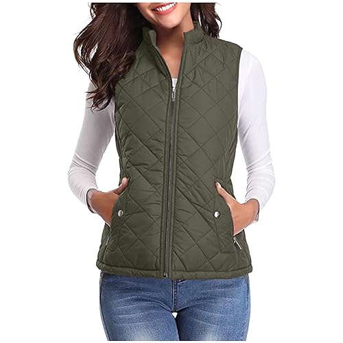Amazon.com: Juebong Womens Fashion Quilted Vest Jackets with
