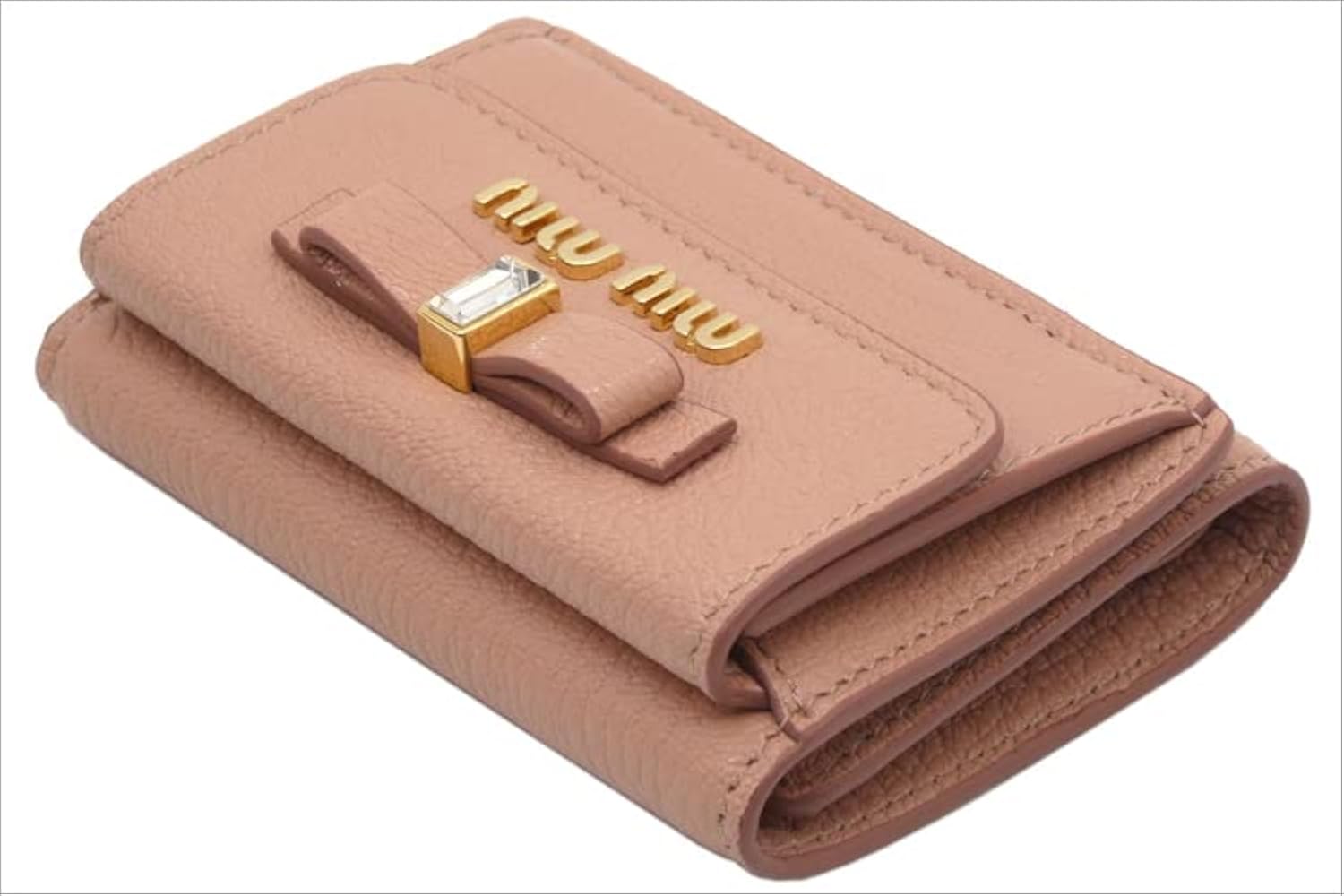 Amazon | MIUMIU リボン 三つ折 ミニ財布 マドラス レザー MIU MIU