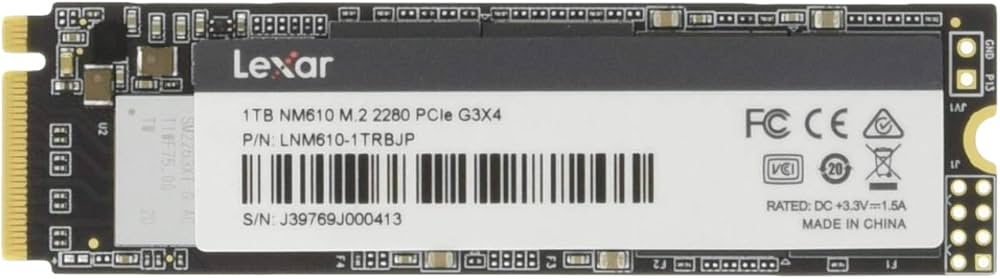 Amazon | Lexar SSD NVMe M.2 1TB NM610 Type2280 PCIe3.0x4 NVMe 国内