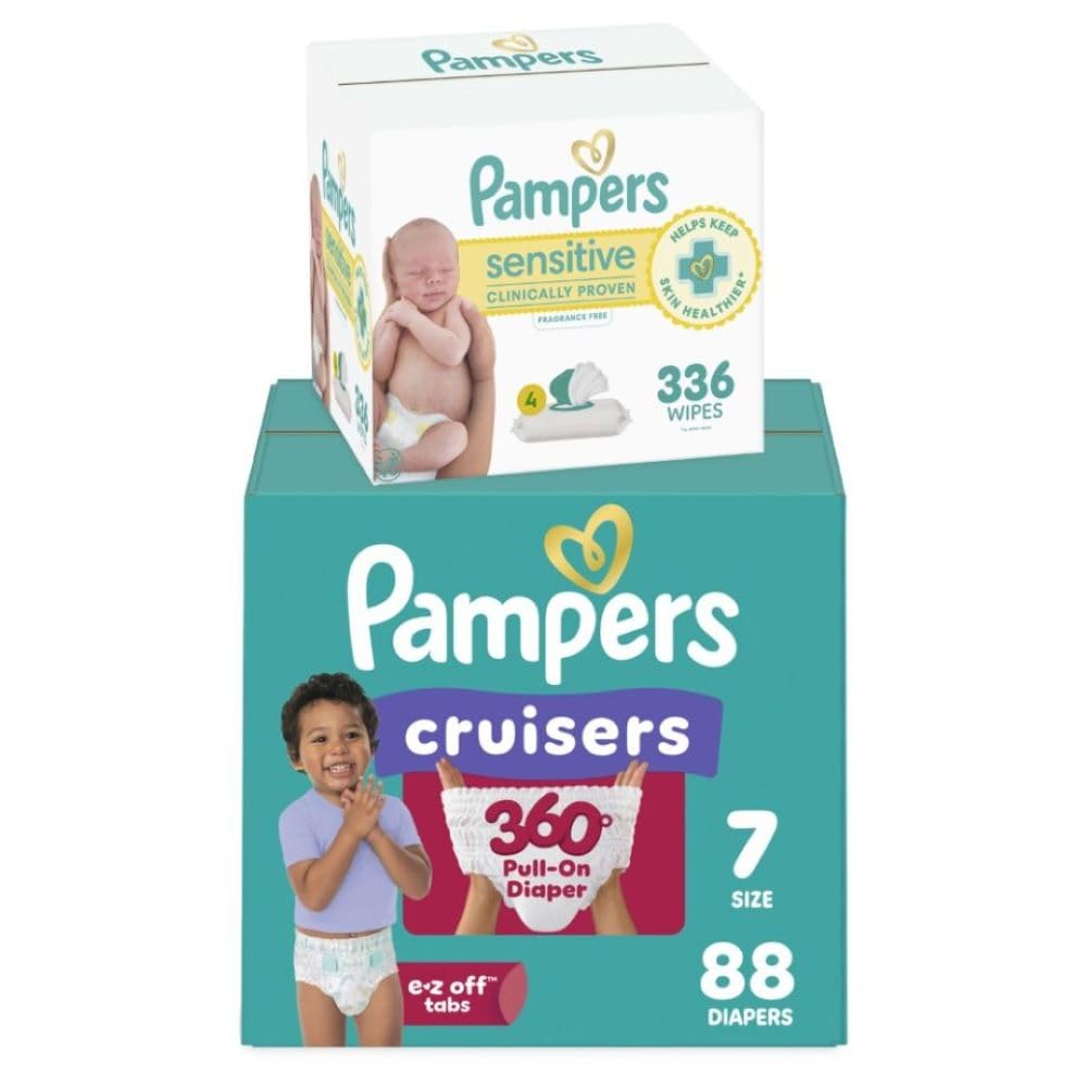 Amazon.com: Diapers Size 7, 88 Count and Baby Wipes - Pampers Pull