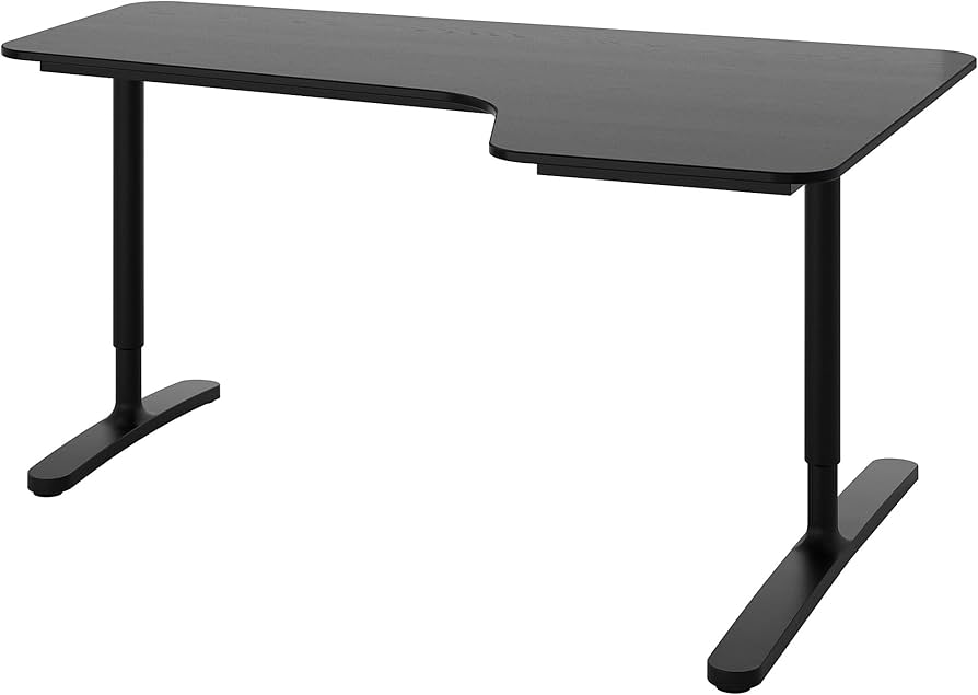 Ikea Bekant Right Corner Desk 160 x 110 cm Black Stained Ash
