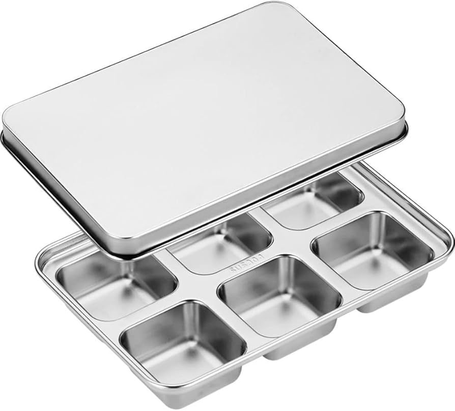 Amazon | RUNAAJA 製氷皿 ステンレススチール製アイスキューブトレイ