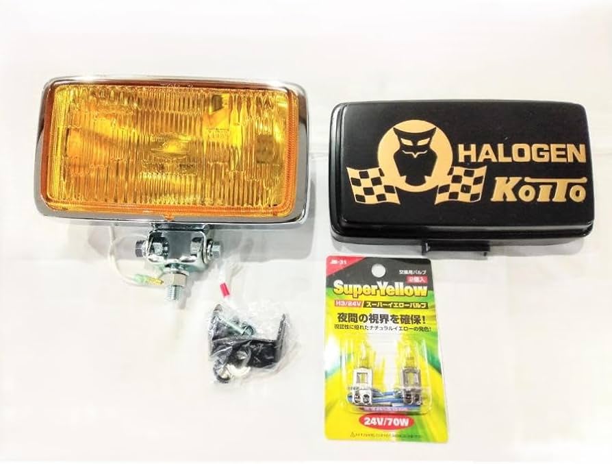 Amazon | トラック用 小糸 角型 フォグランプ 12V (H3 55W イエロー
