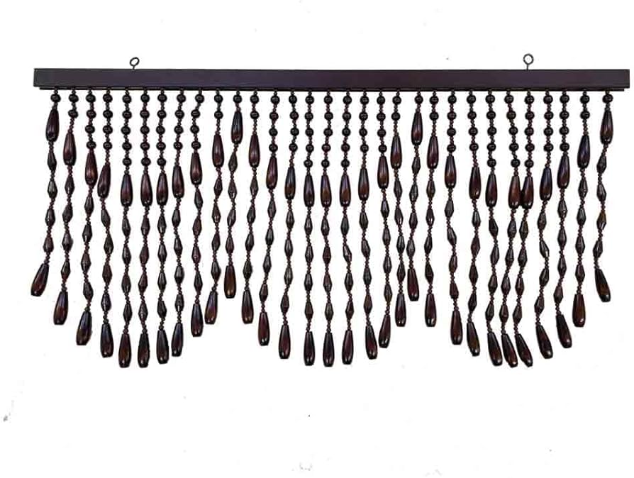 Amazon｜珠 のれん 幅 85 長さ 40 cm のれん 木 暖簾 AC-40 BR