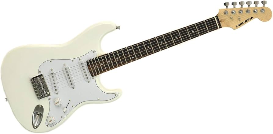 Amazon | PLAYTECH (プレイテック) エレキギター ST025 WHITE 570mm