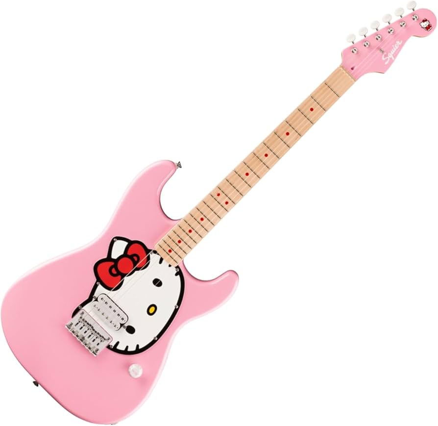 Amazon | Squier by Fender Hello Kitty Pink Stratocaster エレキ
