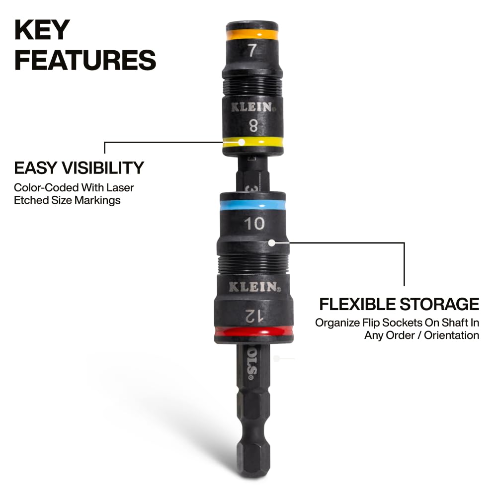 Amazon | KLEIN 両頭ソケット フリップソケットセット 4in1