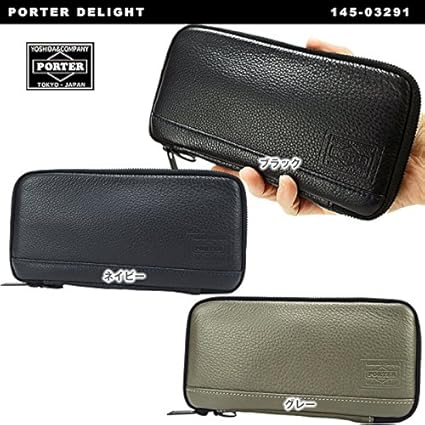 Amazon.co.jp: Porter DELIGHT 145-03291 Leather Long Wallet, navy