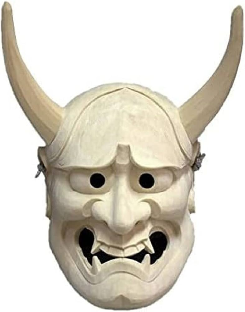 Amazon.co.jp: [AiO JAPAN] 般若面 匠の技術で彫られた壁掛け用木彫り