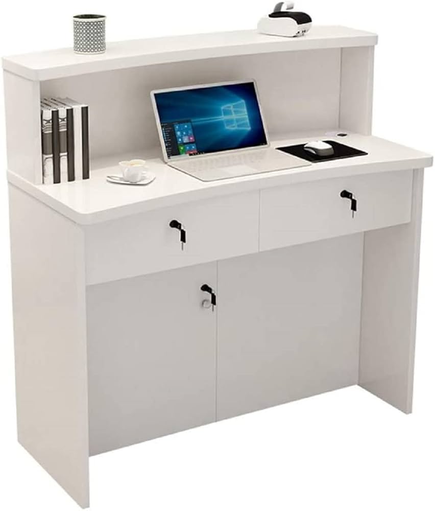 Amazon.co.jp: レジカウンター 受付カウンター 木製のレセプション
