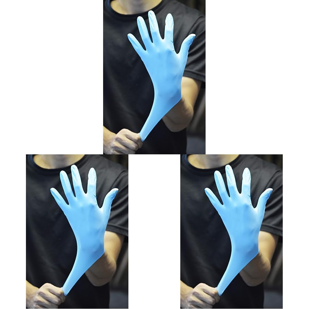 Amazon | [川西工業] ニトリル極薄手袋 粉なし 100枚入 #2041 ブルー S