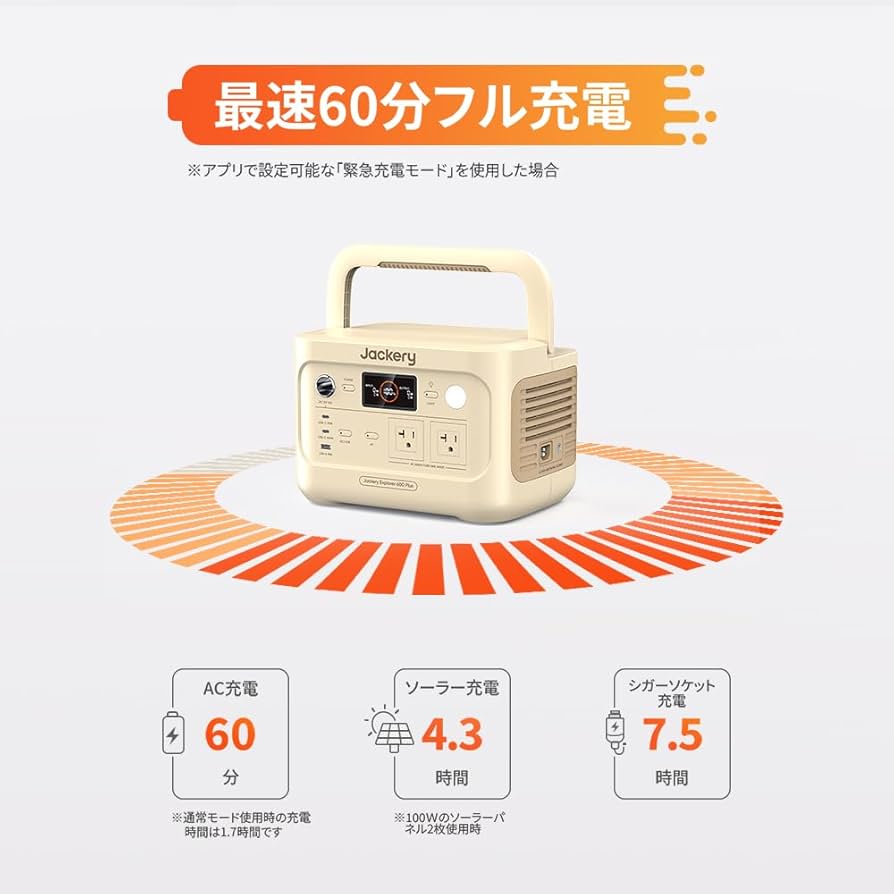 Amazon.co.jp: Jackery ポータブル電源 600 Plus 632Wh リン酸鉄 長