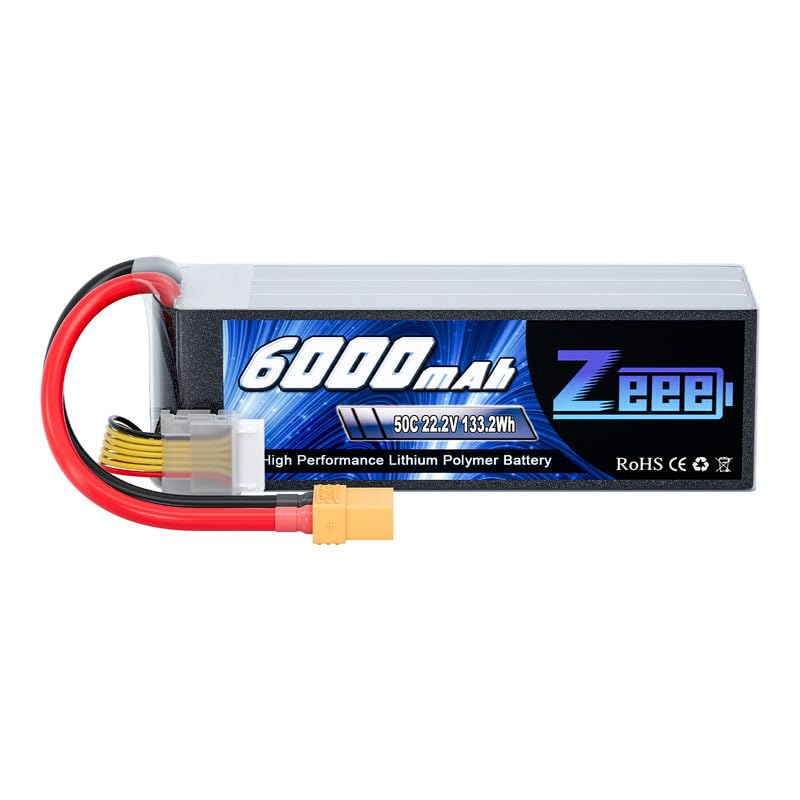 Amazon.com: Zeee 6S Lipo Battery 6000mAh 50C 22.2V with XT90 Plug