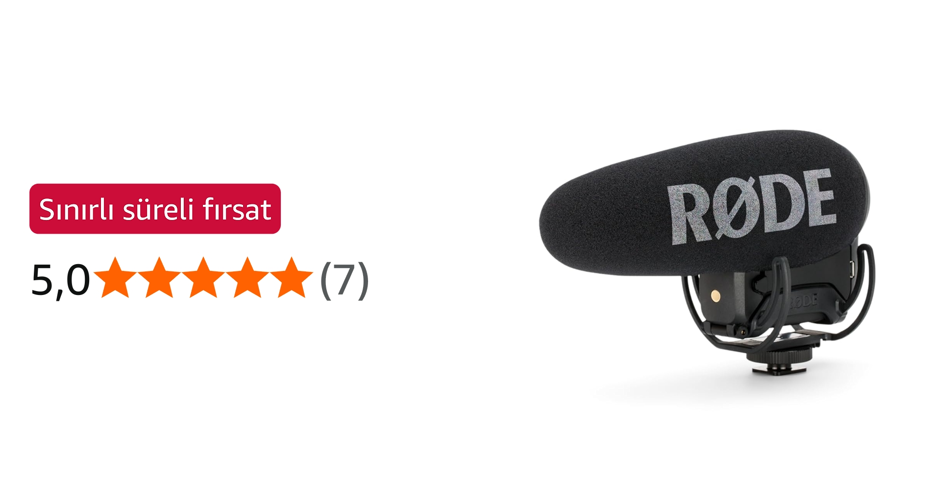 RØDE RODE VideoMic Pro+, Profesyonel Kamera Üstü Mikrofon : Amazon