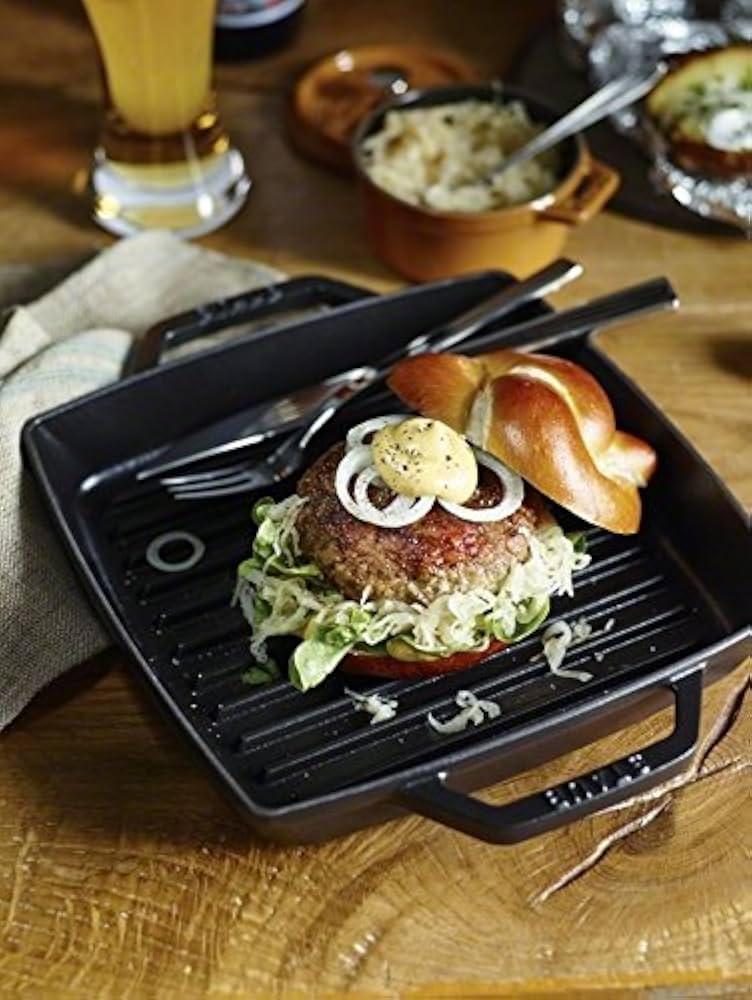 Amazon｜staub ストウブ 「 ピュアグリル スクエア グレー 23cm