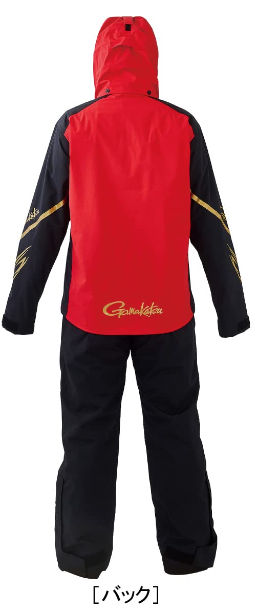 Amazon.co.jp: Gamakatsu フィッシングレインスーツ GM3658 レッド M