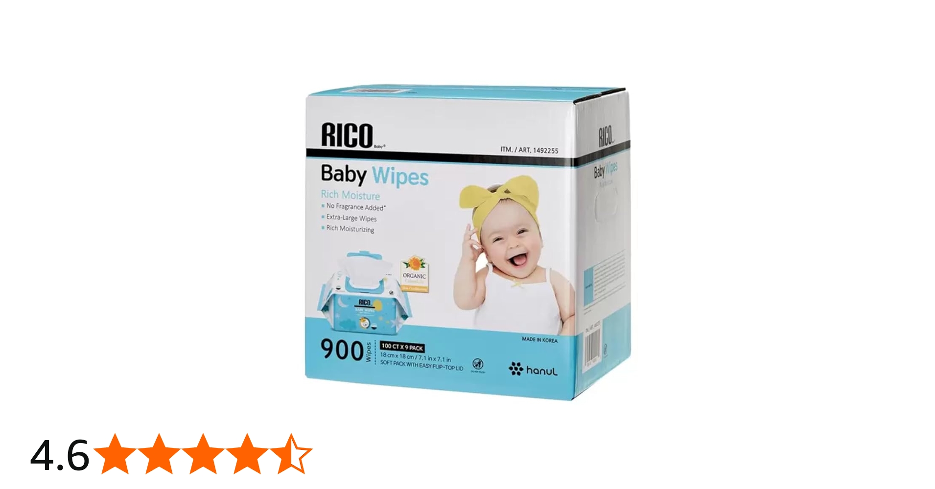 Amazon.co.jp: コストコ RICO 赤ちゃん用 おしりふき900枚無香料