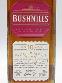 Amazon.co.jp: ブッシュミルズ シングルモルト 16年 並行品 40度 700ml