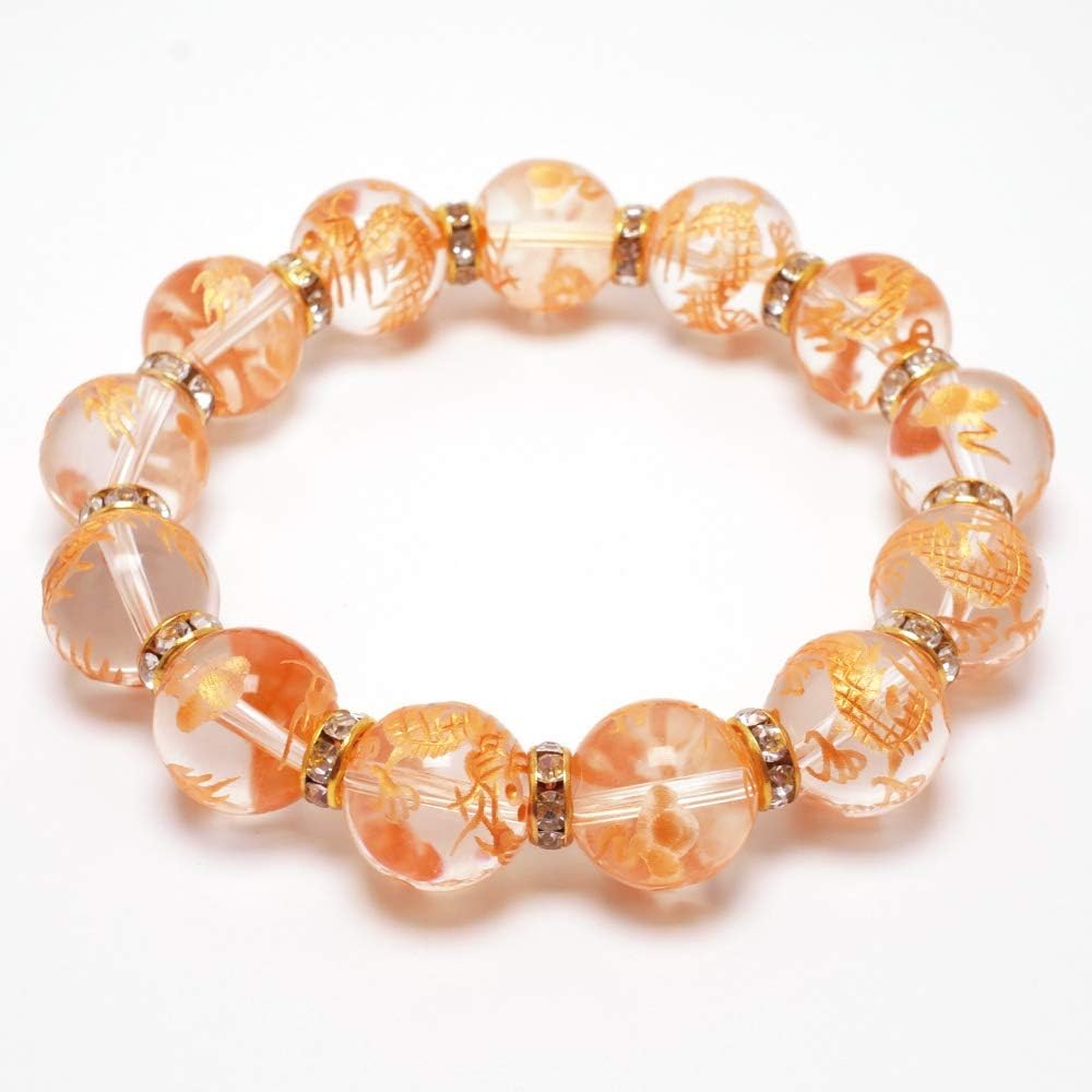 Amazon | [『うさやusa-ya』] 高級 水晶 金彫り 五本爪皇帝龍