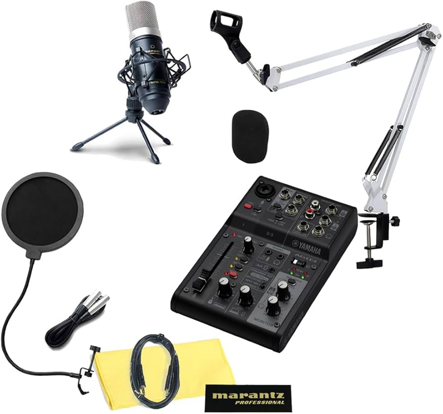 Amazon | YAMAHA AG03MK2 配信セット アームスタンド ポップガード 4極