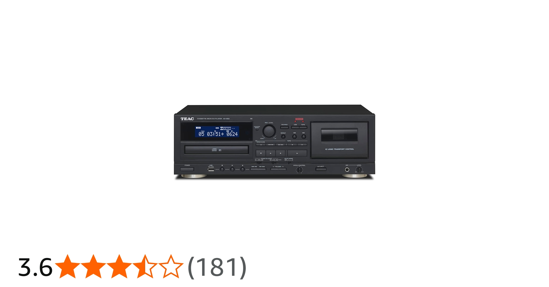 Amazon.co.jp: TEAC CD/カセットレコーダー USB接続対応 ブラック AD