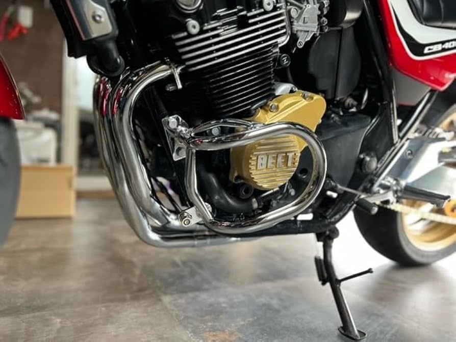 Amazon | NC39 CB400SF カスタム エンジンガード メッキ