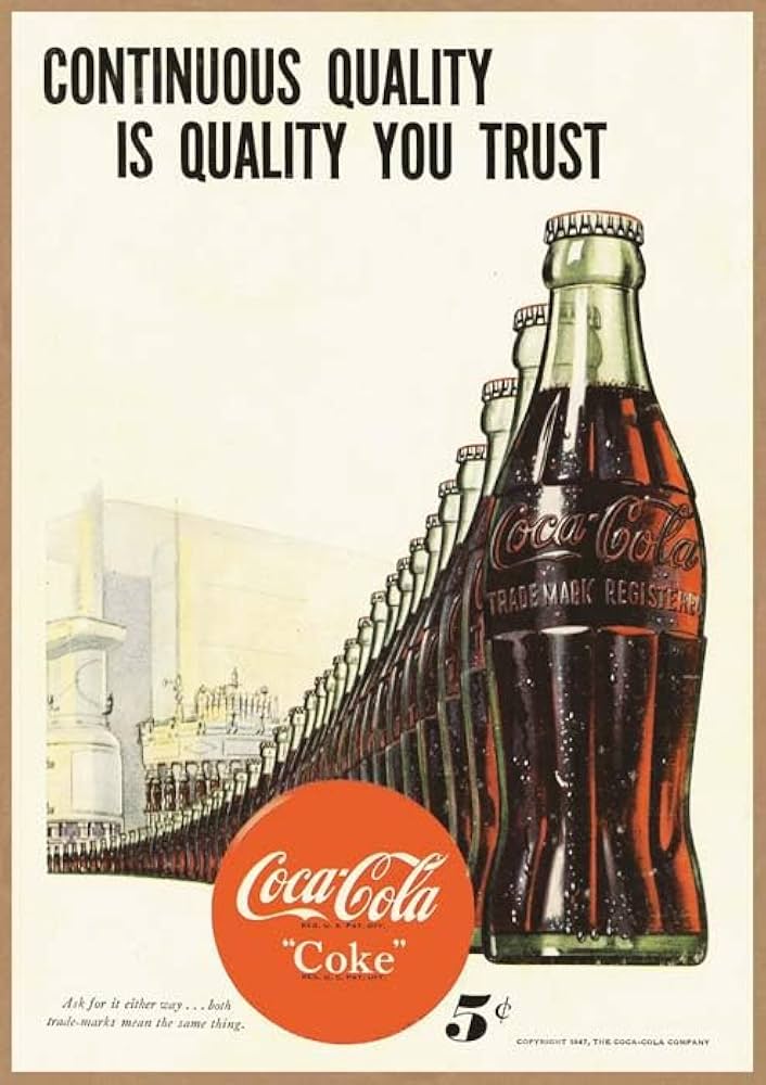 Amazon.co.jp: Coca-Cola レトロミニポスター B5サイズ 複製広告