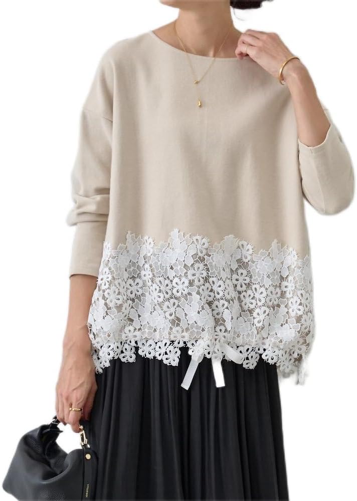 Amazon | [BEARDSLEY] [ビアズリー] 裾レースカットソー